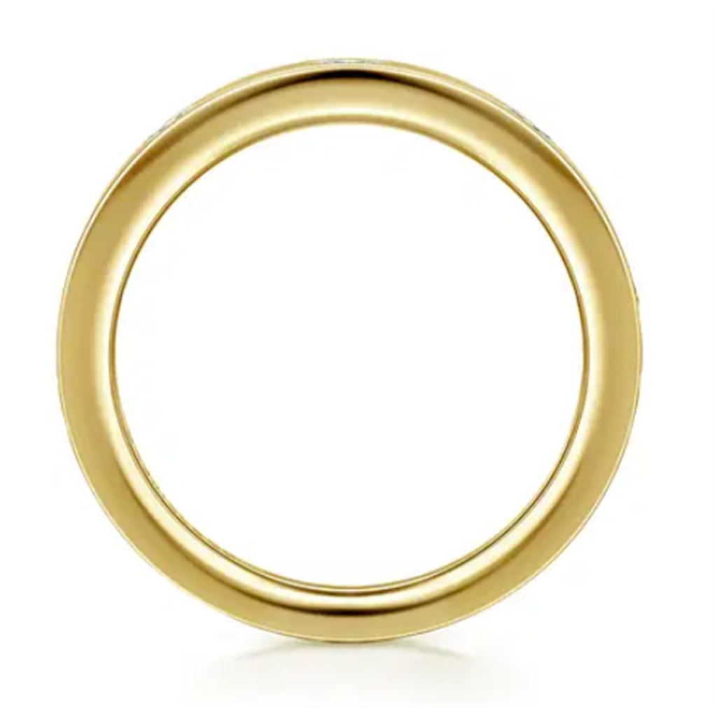 Gabriel & Co 5 Stone Burnish Set Marquise Diamond Wedding Band