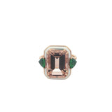 Gemma Morganite and Tsavorite Ring