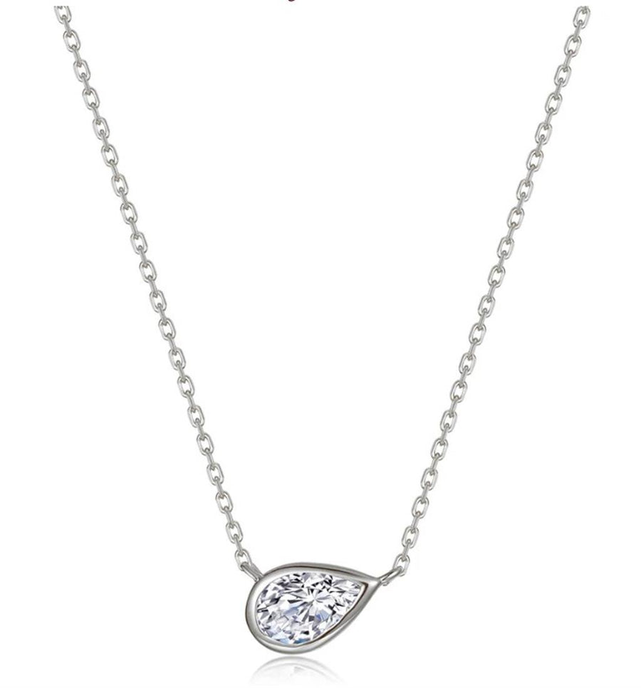 Lafonn Sterling Silver East-West Bezel Solitaire