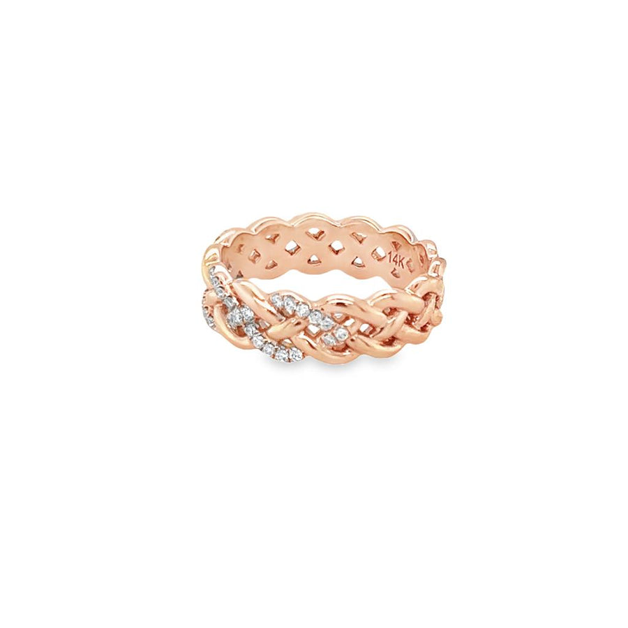 Coast Diamond Lady's Braided Diamond Wedding Band