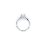 Lady's White 18 Karat Cross Basket Semi-Mount Ring