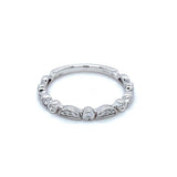 Lady's White Polished 14 Karat Geometric Fancy Wedding/Anniversary Rin