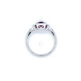 Reddish Purple Garnet 14 Karat White Fashion Ring