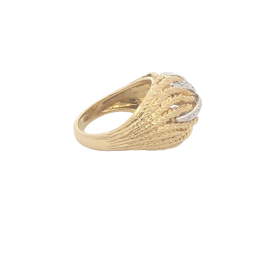 Two-tone 18 Karat Dome Ring