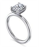 Lady's White 14 Karat Hidden H