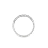 White 14 Karat Milgrain 2.1mm Engraved Wedding Band Estate Jewelry Size 6.75 15=0.22tw Round Diamonds Gram Weight: 1.85