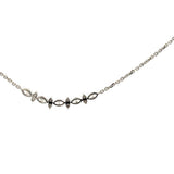 Lady's Yellow 18 Karat Bar Necklace Length 18 With 5 = 0.44TWT Marquis