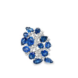 Lady's White 18 Karat Freeform Cluster Fashion Ring Size 6.5 13 = 6.20