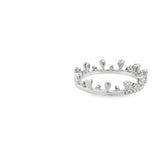 Lady's White 18 Karat Tiara Style Band Wedding/Anniversary Ring Size 6