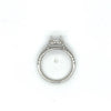 Lady's White 18 Karat Halo Ring