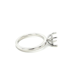 Lady's White 18 Karat Hidden Halo Ring