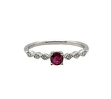 Ruby 14 Karat White Fashion Ring