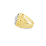 Large Square Top Cluster Diamond Ring