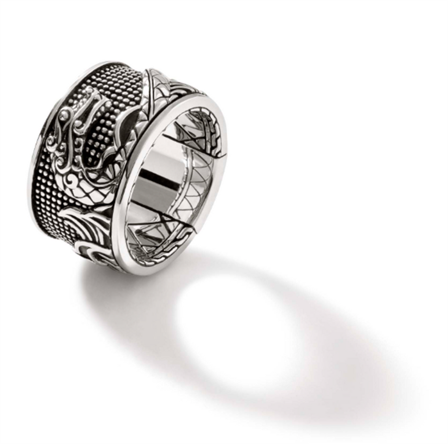 John Hardy Legends Naga Silver 14mm Band Ring