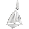 Rembrandt Charms Sloop Sailboat Charm Sterling Silver