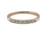 Lady's White 14 Karat Straight 1/4 Way Wedding/Anniversary Ring Size 6
