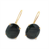 Estate Oval Midnight Sapphire Drop Earrings