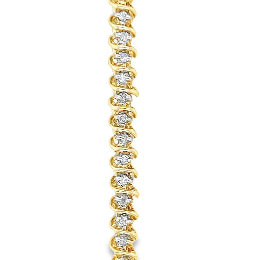 Yellow 14 Karat 4mm Diamond Br