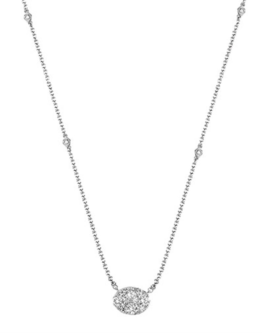 Simon G. East-West Diamond Cluster Necklace