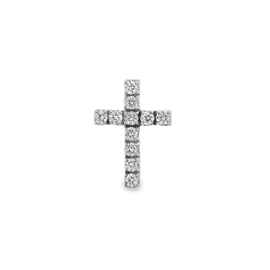 Diamond Cross Lapel Pin