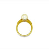 Estate Miki Moto Pearl and Diamond Ring