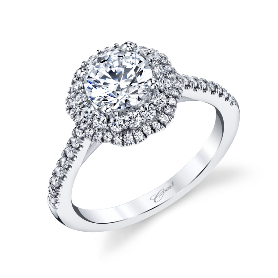 Coast Diamond Double Scalloped Halo Ring Mounting