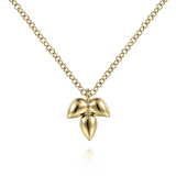 Gabriel & Co. Fashion 14K Yellow Gold Triple Teardrop Pendant Necklace