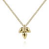 Gabriel & Co. Fashion 14K Yellow Gold Triple Teardrop Pendant Necklace