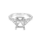 Platinum Hidden Halo Accented Platinum Mountings Size 7 66 = 0.68tw Ro