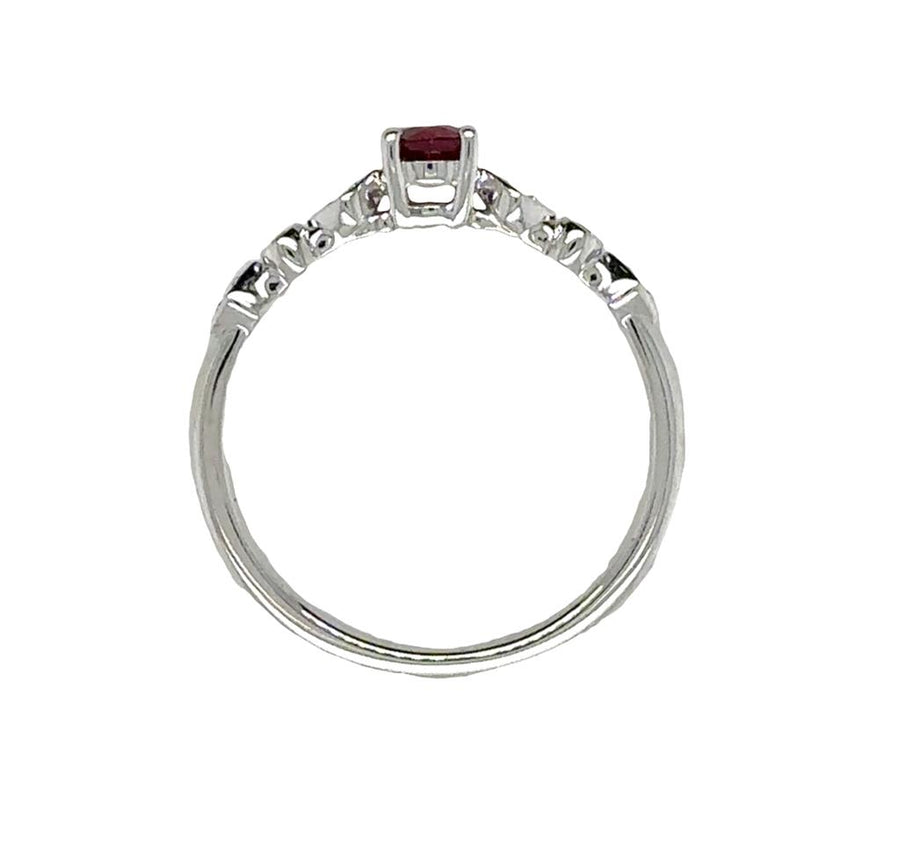 Ruby 14 Karat White Fashion Ring