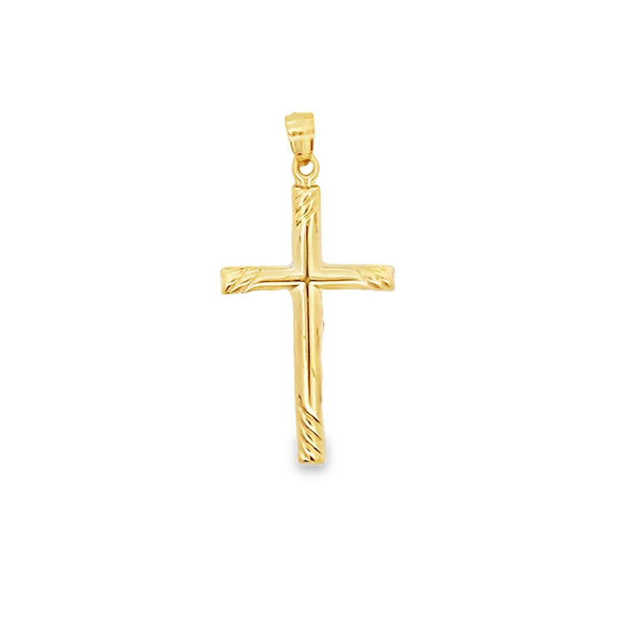 Yellow 14 Karat 34.5X17.25mm Cross Pendant Estate Jewelry Gram Weight:
