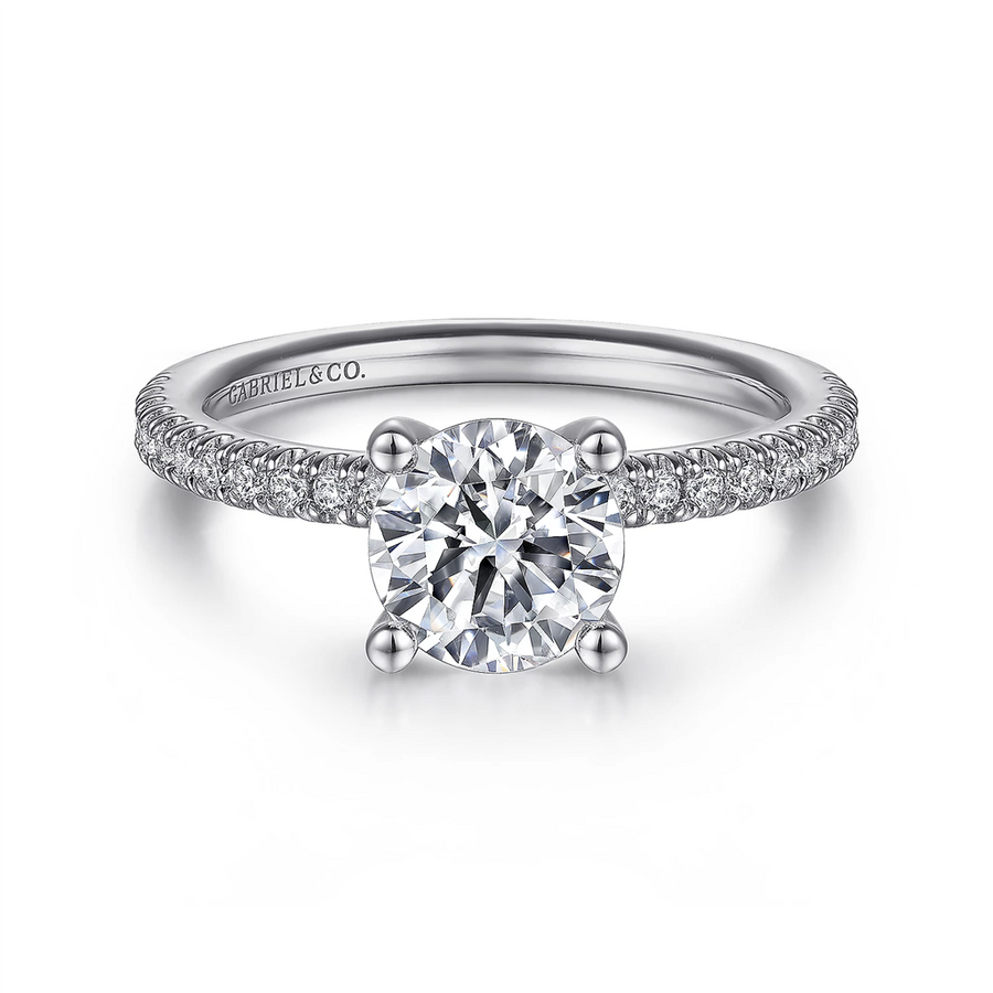 Gabriel & Co. Serenity - Straight Diamond Engagement Ring Mounting