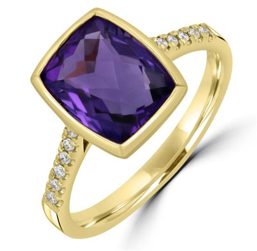 Amethyst 14 Karat Yellow Fashion Ring