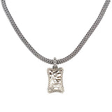 John Hardy Smoky Quartz Dog Tag Necklace