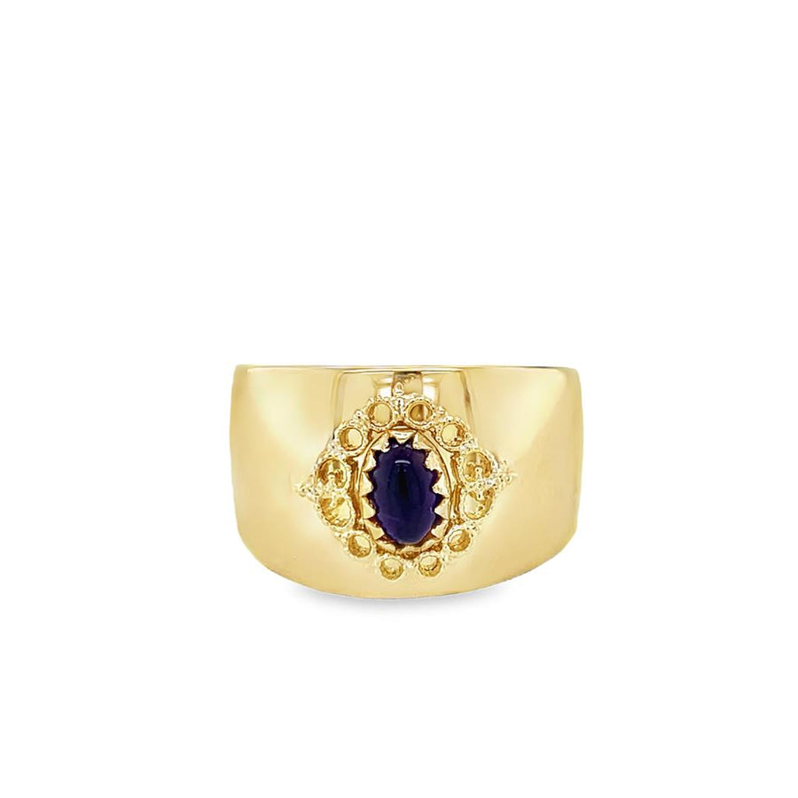Yellow 14 Karat Ladies Cigar Band