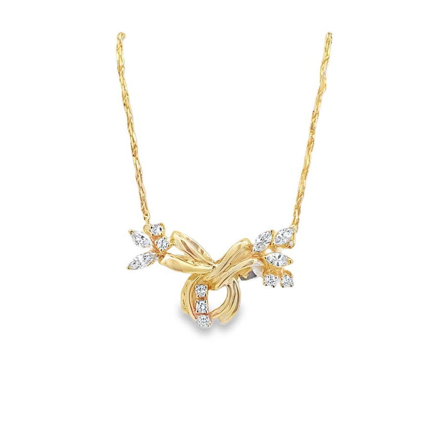 Estate Diamond Ribbon Necklace