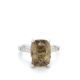 Estate Color Changing Diaspore and Diamond Ring