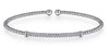 Gabriel & Co. Fashion 14K White Gold Bujukan Diamond Bar Bangle