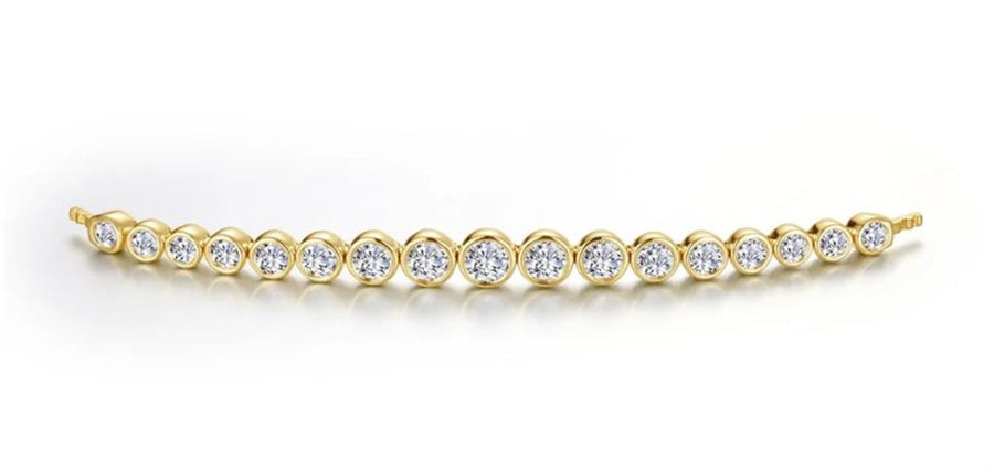 Lafonn Yellow Gold-Plated Sterling Silver Graduated Bezel Bangle Attachment