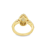 Pear Shape Opal Diamond Halo Ring