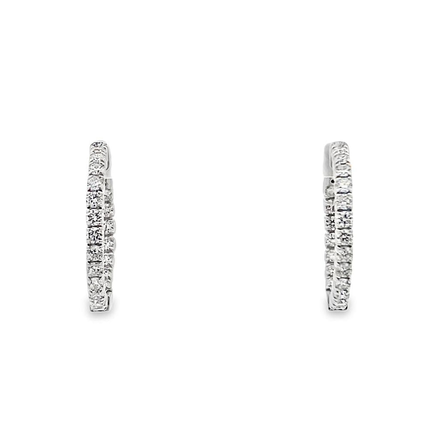 Inside/Outside Diamond Hoop Earrings