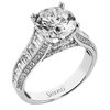 Lady's White 18 Karat Milgrain Baguette Ring