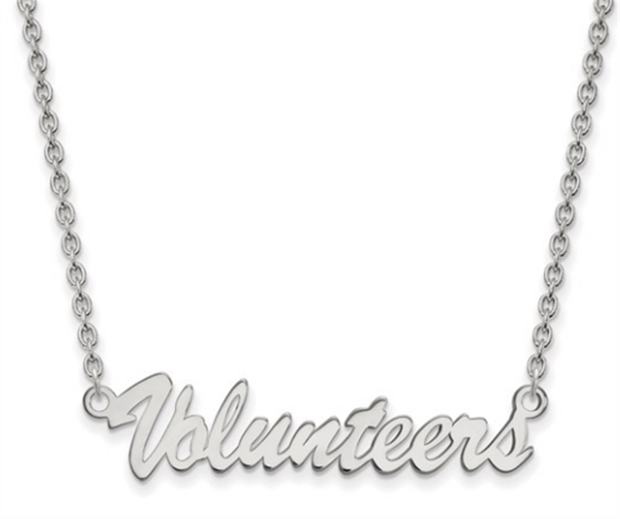 Sterling Silver Rhodium-plated University of Tennessee "Volunteers" Sc