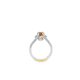 Estate Yellow Sapphire and Diamond Ring