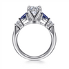 Gabriel & Co. Carrie - Five Stone Sapphire and Diamond Engagement Ring Mounting