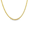 Estate Yellow 14 Karat Diamond Cut Rope Chain