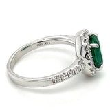 Emerald 14 Karat White Fashion Ring