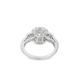 18 Karat White Diamond Halo Engagement Ring Semi-mount (no center ston