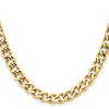 Yellow Stainless Steel Curb Stainless Steel Chain Necklace Length 20