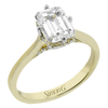 Lady's Yellow 18 Karat Hidden Halo Ring